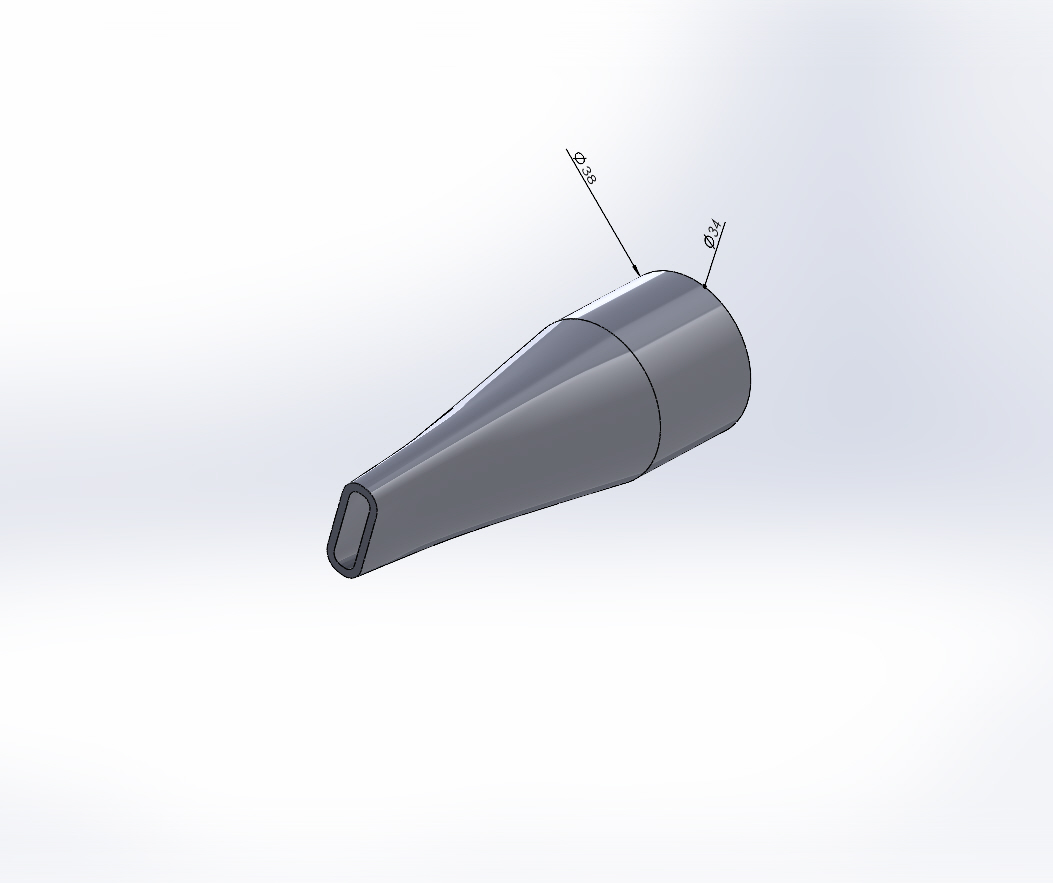 fino bocal extrusora vácuo limpador diâmetro 34 dica 3D print model - Mito3D