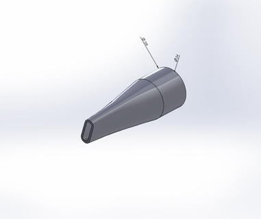 Delgado boquilla extrusor vacío limpiador diámetro 34 propina 3d print model - Mito3D