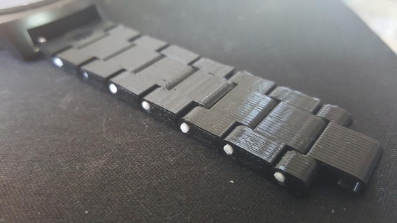 Delgado reloj banda enlace pla rápido lanzamiento pulsera Moda 3d print model - Mito3D