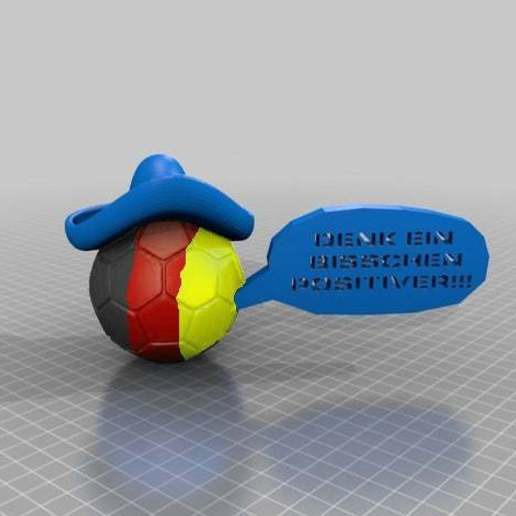 penser peu plus positive sombrero art sculptures 3D print model - Mito3D