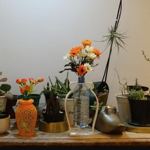 think outside bottle vases home 3d print model - Mito3D