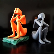Denker Kunst Mann Skulptur traurig 3d print model - Mito3D