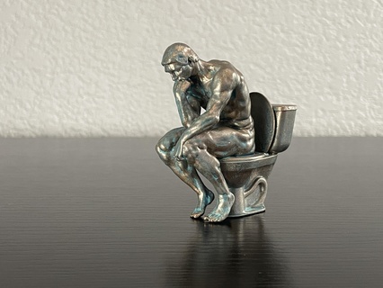 Denker Toilette Auflage Rodin Bronze Skulptur Museum kacken Badezimmer komisch klassisch 3d print model - Mito3D