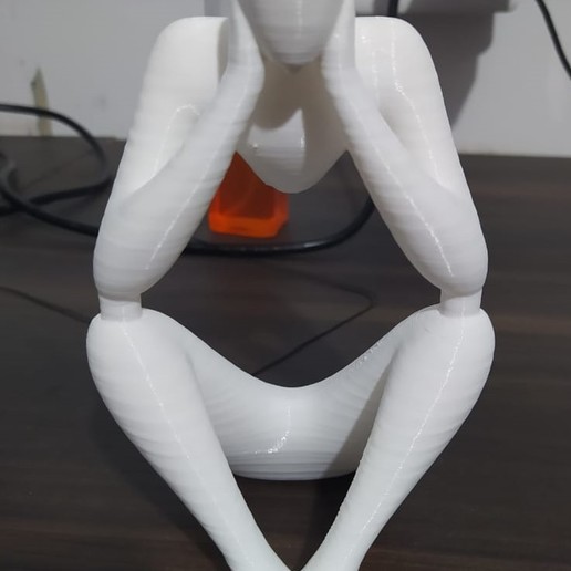 homem de pensamento escultura a arte pensando 3D print model - Mito3D