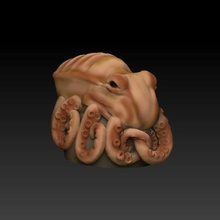 düşünme ahtapot hayvan deniz 3d print model - Mito3D