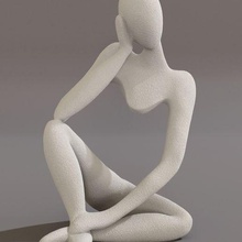 pensant sculpture homme art décoration 3d print model - Mito3D