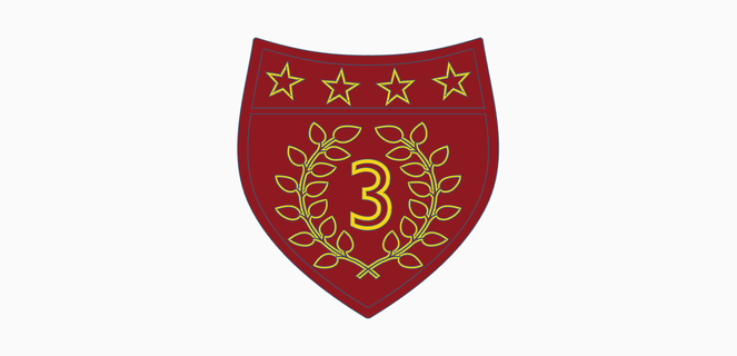 third army Art army karargah headquarters grup order group sign logo badge turkey  3d print model - Mito3D