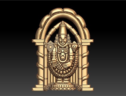 thirupathi balaji pendent perumal vaikuntha garuda thirumangai azhwa alvars ranganatha sudarshana chakra vishnu sahasranama thirupathi-balaji 3d print model - Mito3D