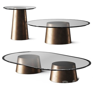 tholos Home casa encore italy bronze brass coffee table art_deco neoclassical glass 3d print model - Mito3D
