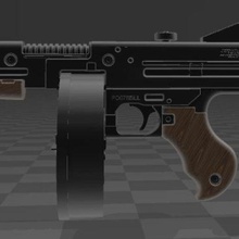 thompson silahı davul çeşitli makineli tüfek silah otomatik usa alt makine ateşli 45 3d print model - Mito3D