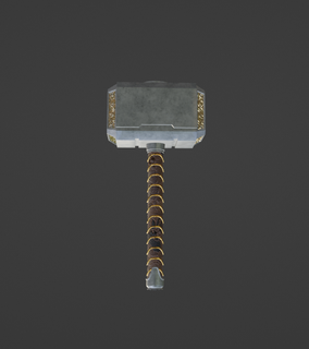 thor's hammer thor medieval weapon 3d print model - Mito3D