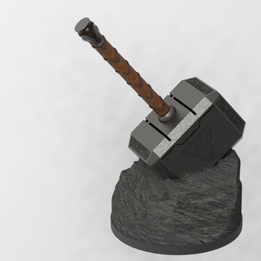 Thors Hammer mjolnir thor of Rächer 3D print model - Mito3D