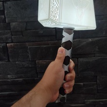 thor's hammer mjolnir wall lamp 3d print model - Mito3D