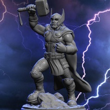 thor - god thunder game marvel rpg miniature mjolnir 32mm avengers viking dungeons dragons dnd board crisis protocol zombicide legion super hero hammer 3d print model - Mito3D