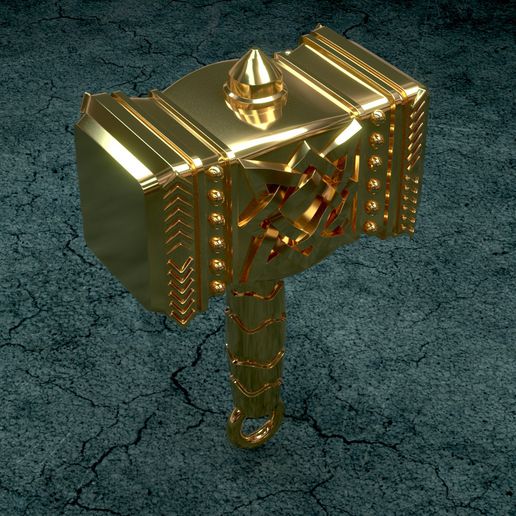 thor - hammer gods pendant jewelry hammerofgods keychain 3D print model - Mito3D