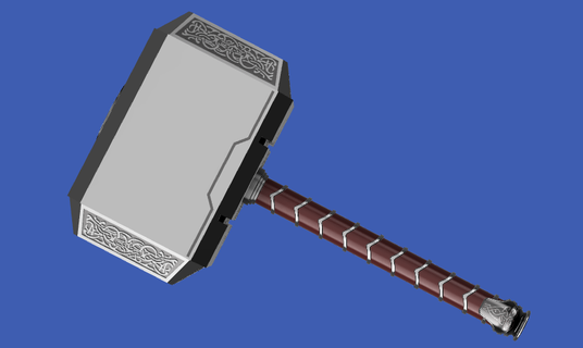 thor - mjolnir hammer 3d print model - Mito3D