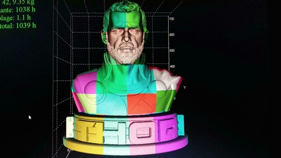 Thor buste 70 centimètres 42 pièces merveille 3d print model - Mito3D