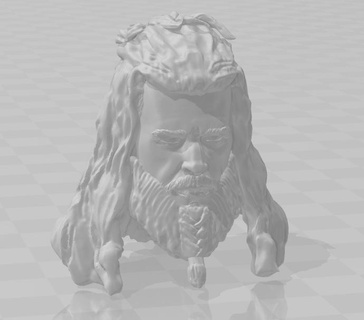 thor end game avengers marvel head 3d print model - Mito3D