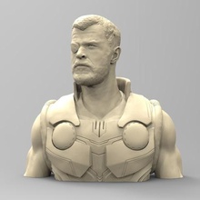 thor prima versione art la marvel supereroi il busto film avengers chris-hemsworth 3d print model - Mito3D