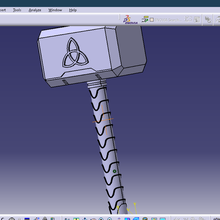 Thor martillo herramienta mjolnir herramientas artilugio Arte 3d print model - Mito3D
