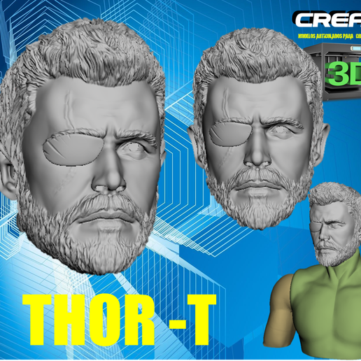 Thor cabeza 3D print model - Mito3D