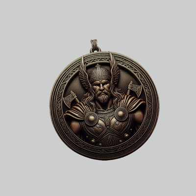 thor mitologia deus medalhão arte nórdico odin pingente 3d print model - Mito3D