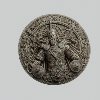 thor mythology god medallion art norse locket odin pendant 3d print model - Mito3D
