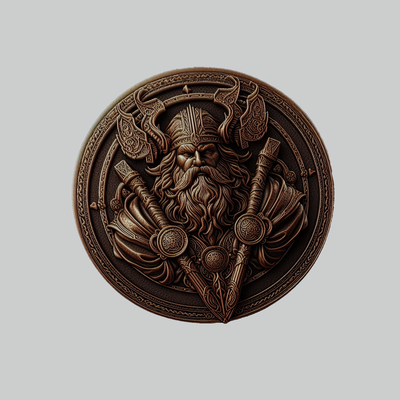 thor mitologia deus medalhão arte nórdico odin pingente 3d print model - Mito3D