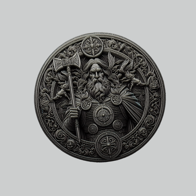 thor mythologie dieu médaillon art norrois odin pendentif 3d print model - Mito3D