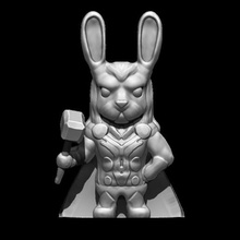 thor rabbit - bunny art god present 2k20 fanart hero dc marvel pet animal dog furios angry cute small egg karate master sensei easter 3d print model - Mito3D