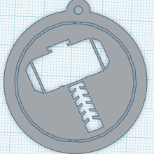 Thor giratório chave anel 3d print model - Mito3D