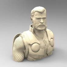 thor seconda versione art la marvel supereroi il busto film avengers chris-hemsworth 3d print model - Mito3D