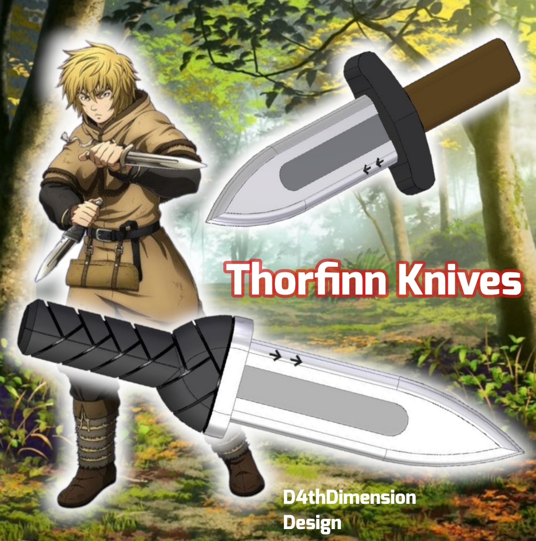 Thorfinn facas Admirador arte cosplay adereços vinlândia saga estação 2 faca 3D print model - Mito3D