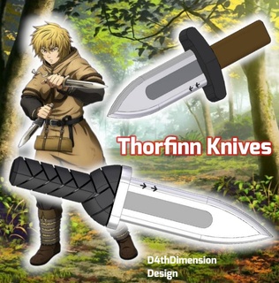 thorfinn coltelli fan art cosplay oggetti scena vinlandia saga stagione 2 coltello 3d print model - Mito3D