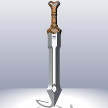 thorin espada a arte anel dragão o hobbit bilbo sauron gollum anão elfos gandalf 3d print model - Mito3D