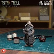 thorn - pre-supported game dnd miniature minis dungeons dragons 32mm tytantroll miniatures patreon fur coat 3d print model - Mito3D