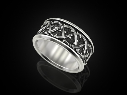 épine couronne bague bijoux tailles impression 3dprinted imprimable anneaux conception bijou prototypage argent noircissement texture 3d print model - Mito3D
