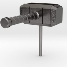 thors hammer orecchino mjlnir gioielli 3d print model - Mito3D