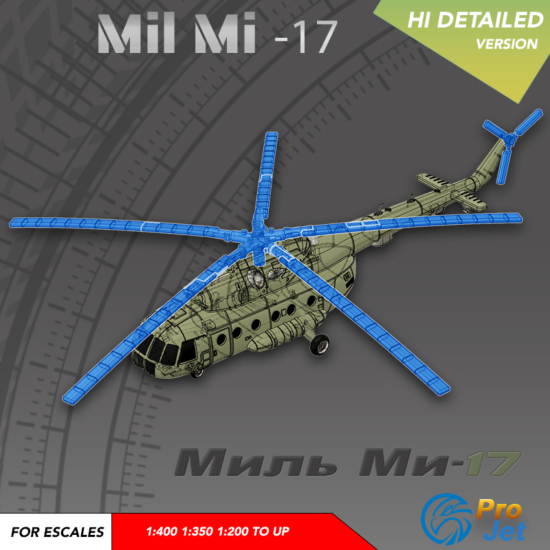 tausend mi 17 Heli Hubschrauber Flugzeug planen 1 500 400 350 200 Flughafen mi17 8 mi8 Spielzeug Verkehrsflugzeug Jet 3D print model - Mito3D