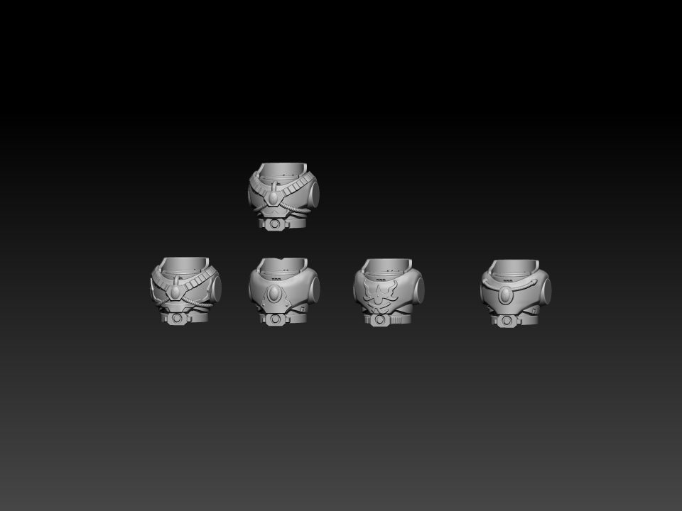 thousand sons torso kit space marine hh 30k 3D print model - Mito3D