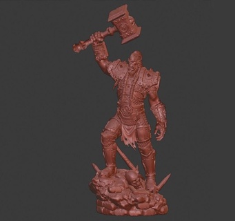 esclavo 32 mm presup 32mm dnd miniatura orco Warcraft mundo 3d impresión 3d print model - Mito3D