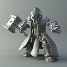 thrall mundo de warcraft jogo wow dota miniaturas orc 3d print model - Mito3D