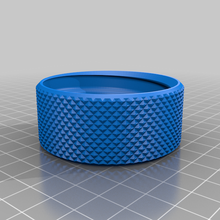 threaded container bigger version box knurled screw storage containers 3d print model - Mito3D