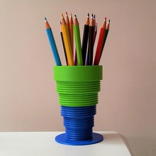 threaded cup vase home decor thread 3d print model - Mito3D