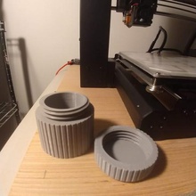 threaded screw cap container home containers openscad 3d print model - Mito3D