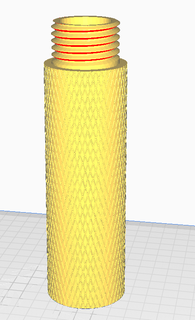 threaded tube knurl knurled storage pipe container 3d print model - Mito3D