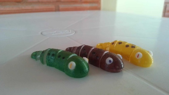 articulé clé anneaux art porte clés serpent jouet jouets 3d print model - Mito3D