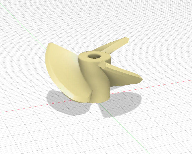 three blade propeller rc boat r c vehicles propulsion 3D print model - Mito3D