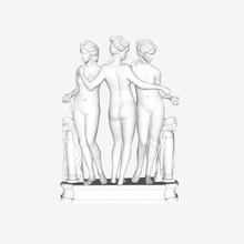 three graces louvre paris art le muse du museum france 3d print model - Mito3D