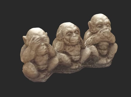 scimmie saggezza buddismo 3d print model - Mito3D